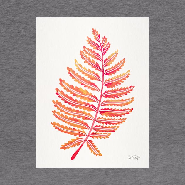 fern leaf pink by CatCoq